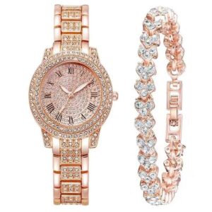 Ladies cornucopia star rhinestone watch cross-border explosions diamond bracelet women's watch 5pcs suit wholesale